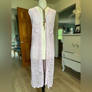 Crochet bohemian vest size M. By Chealsea & Theodore.